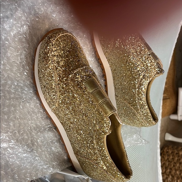 Gold Glitter Women's Sneakers - Picture 5 of 6